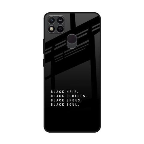 Black Soul Redmi 10A Glass Back Cover Online