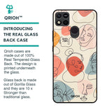Abstract Faces Glass Case for Redmi 10A