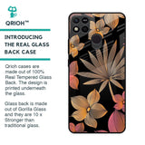 Lines Pattern Flowers Glass Case for Redmi 10A