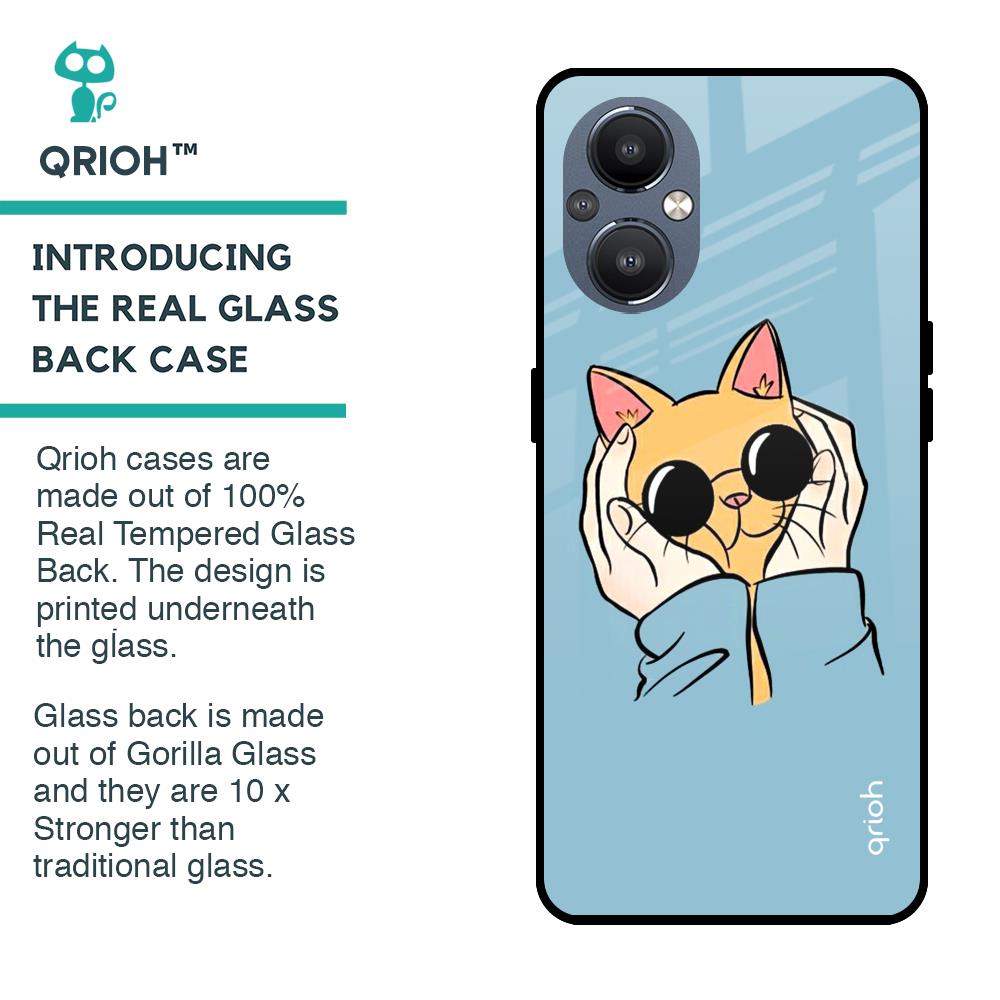 Adorable Cute Kitty Glass Case For OnePlus Nord N20 5G