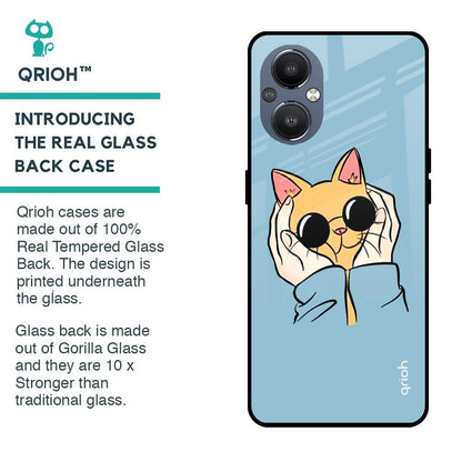 Adorable Cute Kitty Glass Case For OnePlus Nord N20 5G