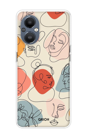 Abstract Faces OnePlus Nord N20 Back Cover