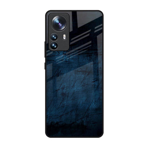 Dark Blue Grunge Mi 12 Pro 5G Glass Back Cover Online