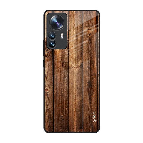 Timber Printed Mi 12 Pro 5G Glass Back Cover Online