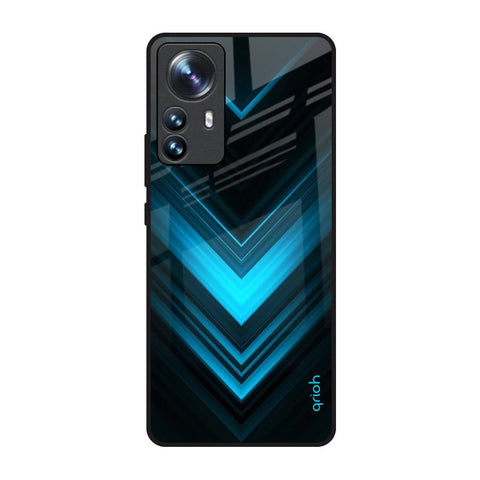 Vertical Blue Arrow Mi 12 Pro 5G Glass Back Cover Online