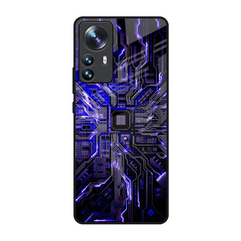Techno Color Pattern Mi 12 Pro 5G Glass Back Cover Online