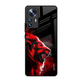 Red Angry Lion Mi 12 Pro 5G Glass Back Cover Online