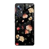 Black Spring Floral Mi 12 Pro 5G Glass Back Cover Online