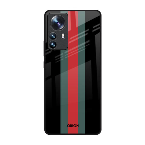 Vertical Stripes Mi 12 Pro 5G Glass Back Cover Online