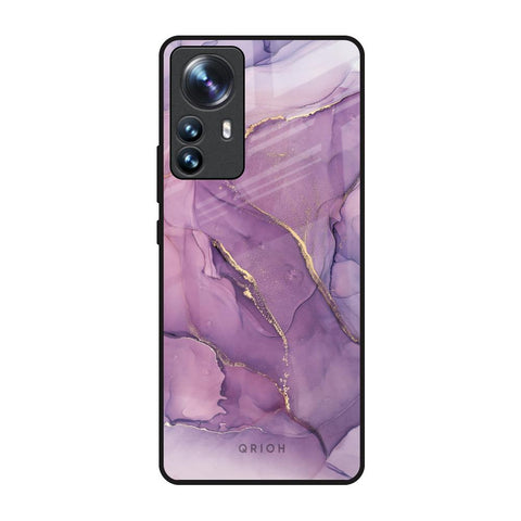 Purple Gold Marble Mi 12 Pro 5G Glass Back Cover Online