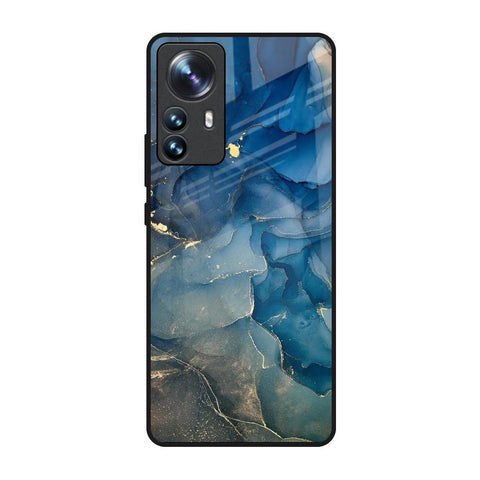 Blue Cool Marble Mi 12 Pro 5G Glass Back Cover Online