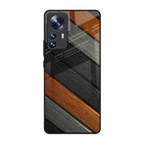 Tri Color Wood Mi 12 Pro 5G Glass Back Cover Online