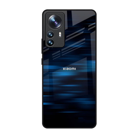 Blue Rough Abstract Mi 12 Pro 5G Glass Back Cover Online