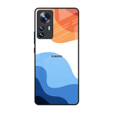 Wavy Color Pattern Mi 12 Pro 5G Glass Back Cover Online