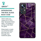 Geometric Purple Glass Case For Mi 12 Pro 5G