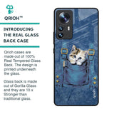 Kitty In Pocket Glass Case For Mi 12 Pro 5G