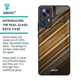 Diagonal Slash Pattern Glass Case for Mi 12 Pro 5G