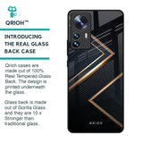 Sleek Golden & Navy Glass Case for Mi 12 Pro 5G