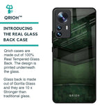 Green Leather Glass Case for Mi 12 Pro 5G