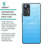 Wavy Blue Pattern Glass Case for Mi 12 Pro 5G