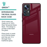 Classic Burgundy Glass Case for Mi 12 Pro 5G