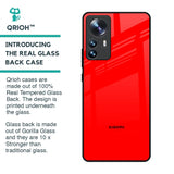 Blood Red Glass Case for Mi 12 Pro 5G