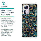 Peacock Feathers Glass case for Mi 12 Pro 5G