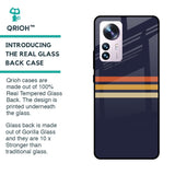 Tricolor Stripes Glass Case For Mi 12 Pro 5G