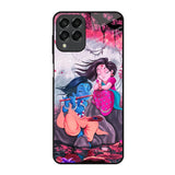 Radha Krishna Art Samsung Galaxy M53 5G Glass Back Cover Online