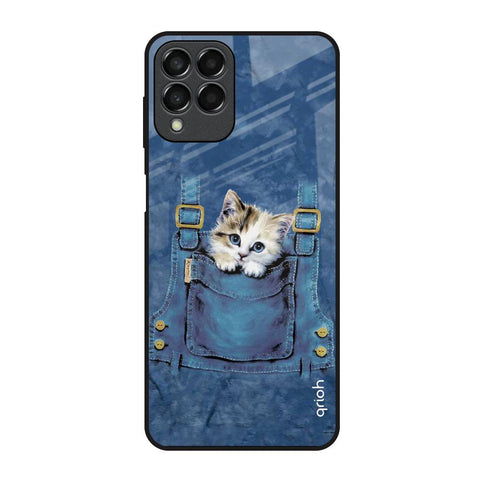 Kitty In Pocket Samsung Galaxy M53 5G Glass Back Cover Online