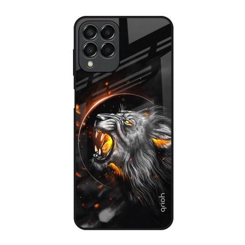 Aggressive Lion Samsung Galaxy M53 5G Glass Back Cover Online