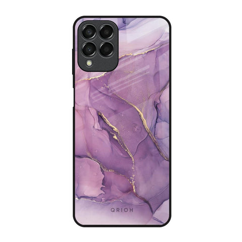 Purple Gold Marble Samsung Galaxy M53 5G Glass Back Cover Online