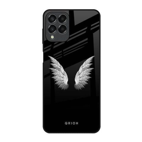White Angel Wings Samsung Galaxy M53 5G Glass Back Cover Online