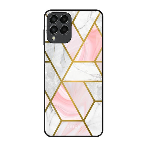 Geometrical Marble Samsung Galaxy M53 5G Glass Back Cover Online