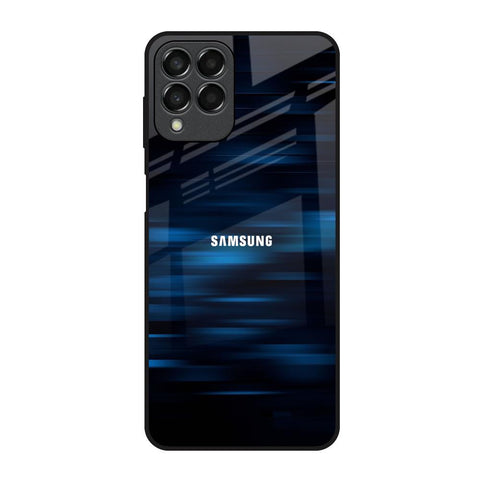 Blue Rough Abstract Samsung Galaxy M53 5G Glass Back Cover Online