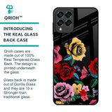 Floral Decorative Glass Case For Samsung Galaxy M53 5G