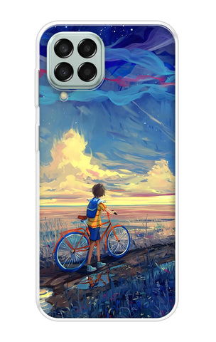 Riding Bicycle to Dreamland Samsung Galaxy M53 5G Back Cover