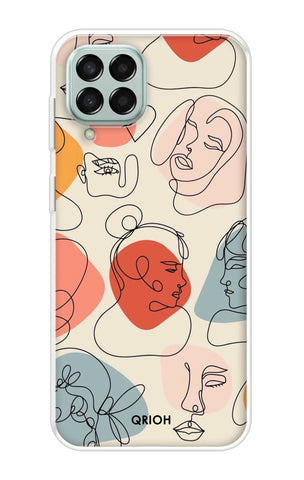 Abstract Faces Samsung Galaxy M53 5G Back Cover