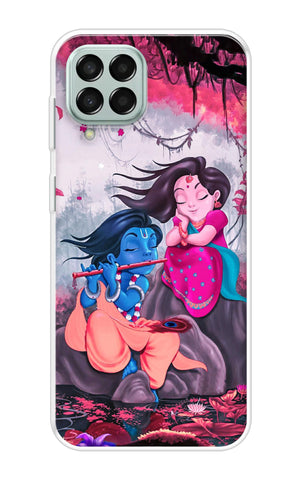 Radha Krishna Art Samsung Galaxy M53 5G Back Cover