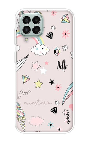 Unicorn Doodle Samsung Galaxy M53 5G Back Cover