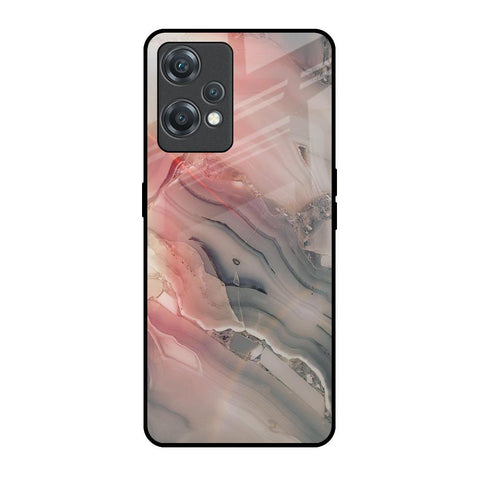 Pink And Grey Marble OnePlus Nord CE 2 Lite 5G Glass Back Cover Online