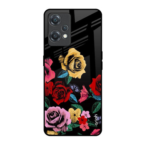 Floral Decorative OnePlus Nord CE 2 Lite 5G Glass Back Cover Online