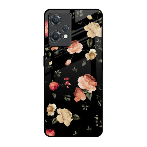 Black Spring Floral OnePlus Nord CE 2 Lite 5G Glass Back Cover Online
