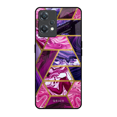 Electroplated Geometric Marble OnePlus Nord CE 2 Lite 5G Glass Back Cover Online
