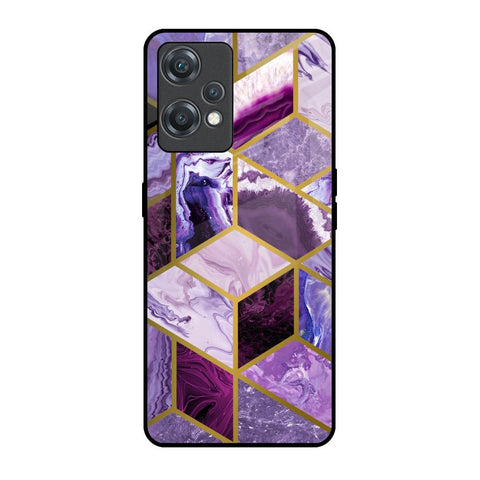 Purple Rhombus Marble OnePlus Nord CE 2 Lite 5G Glass Back Cover Online