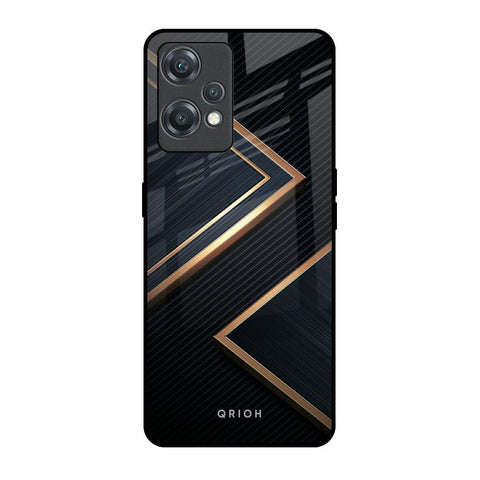 Sleek Golden & Navy OnePlus Nord CE 2 Lite 5G Glass Back Cover Online