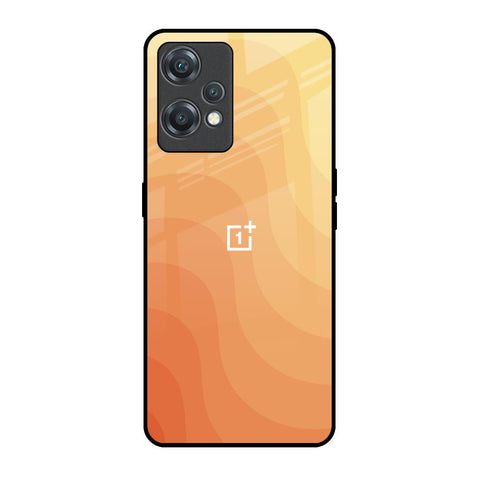 Orange Curve Pattern OnePlus Nord CE 2 Lite 5G Glass Back Cover Online