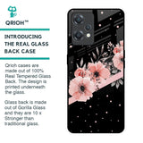 Floral Black Band Glass Case For OnePlus Nord CE 2 Lite 5G