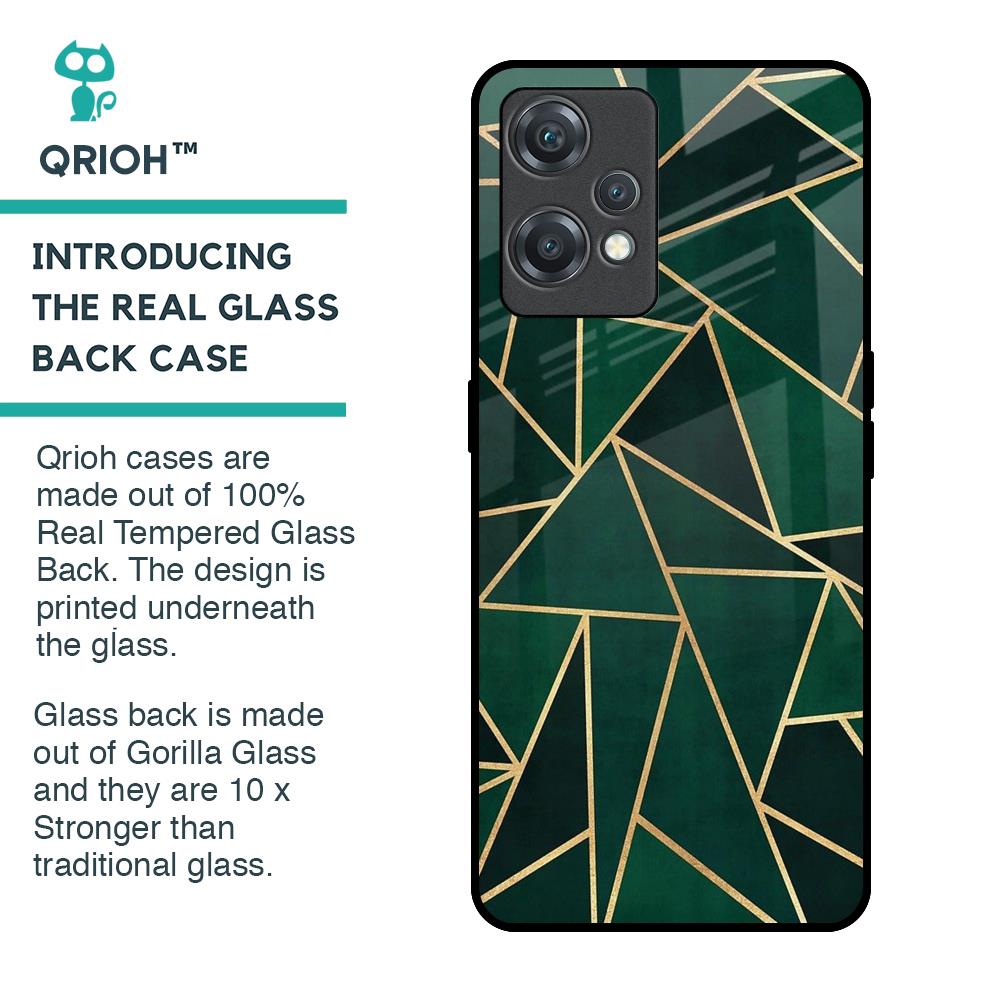 Abstract Green Glass Case For OnePlus Nord CE 2 Lite 5G
