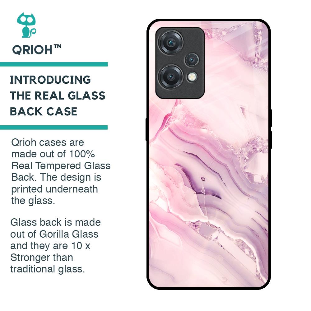 Diamond Pink Gradient Glass Case For OnePlus Nord CE 2 Lite 5G